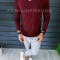 Bluza barbati slim fit grena ZR A86036