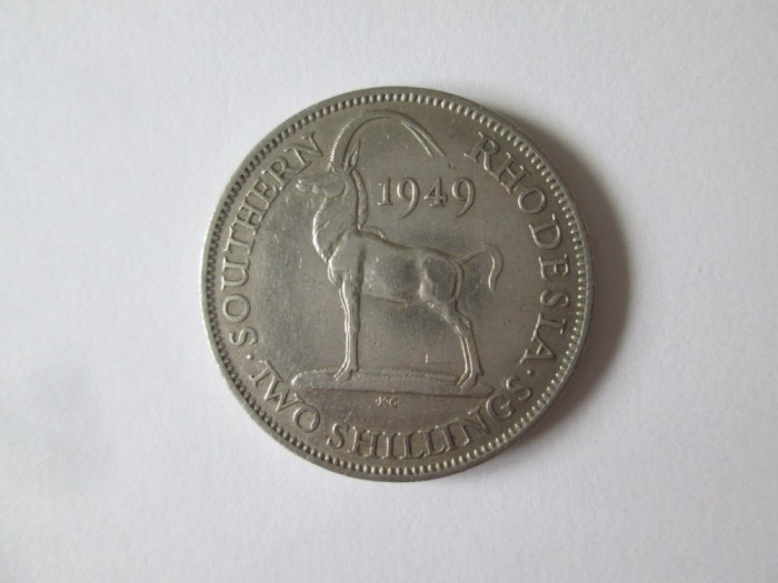 Rhodesia de Sud 2 Shillings 1949 regele George VI aUNC