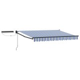 vidaXL Cort electric retractabil Albastru și Alb 3,5 x 2,5 m 3420120