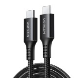 Ugreen - Data Cable US567 (15374) - USB-C to USB-C, 3A, 60W, 2m, Nylon - Black Gray