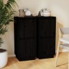 VidaXL Servante, 2 buc., negru, 31,5x34x75 cm, lemn masiv de pin 813389