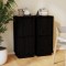 vidaXL Servante, 2 buc., negru, 31,5x34x75 cm, lemn masiv de pin 813389
