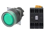 Comutator OMRON 22mm acționat prin apăsare, 2 NC + NO, poziție stabilă