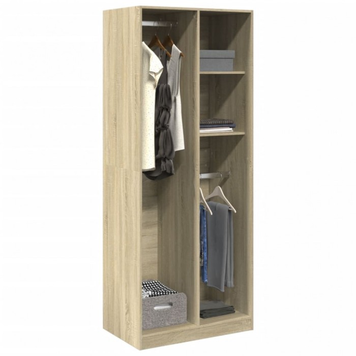Gossi sifonier, stejar sonoma, 80x50x200 cm, lemn prelucrat