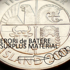 Moneda 10 COROANE - ISLANDA, anul 2008 * cod 4297 = EROARE de BATERE