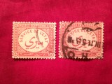 2 Timbre Egipt Service de l'etat - Taxe , Levant - 1p stampilate , 1893