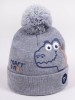 Fes de iarnă pentru băieței cu pompon, model DINO (Marime Disponibila: 9-12, YO!