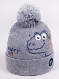 Fes de iarnă pentru băieței cu pompon, model DINO (Marime Disponibila: 9-12, YO!