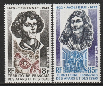 Colonii, Afars si Issas, Copernic, Moliere, 1973, MNH foto
