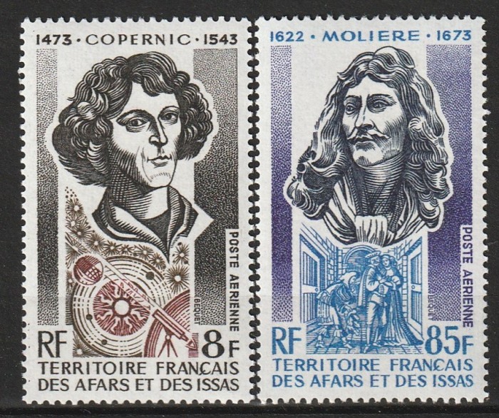 Colonii, Afars si Issas, Copernic, Moliere, 1973, MNH