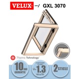 Fereastra mansarda VELUX GXL 3070, acces acoperis, lemn de pin, 2 sticle 78x98