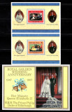 Jersey,St.Kitts,Ter.Britanic 1997-50 ani de la nunta reginei Elisabeta aII-a,MNH
