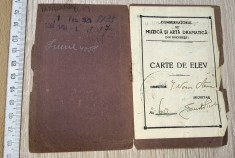 RAR =CARNET ELEV CONSERVATORUL BUCURESTI 1927 -CLASA LUCIA STURDZA BULANDRA