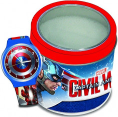 Ceas Junior MARVEL - CAPTAIN AMERICA - Tin Box 8003013 foto