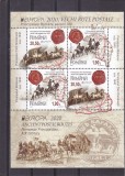 EUROPA 2020,VECHI RUTE POSTALE,BLOC,2020,MODEL I ,MNH ** ROMANIA., Istorie, Nestampilat