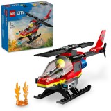 LEGO&reg; City - Elicopter de pompieri 60411, 85 piese