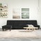 Gossi canapea in forma de l negru 255x140x70 cm catifea