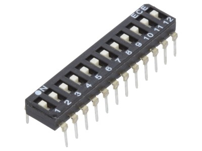 Comutator DIP-SWITCH 12 Secțiuni 24VDC foto