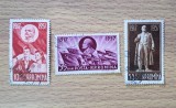 Lot 3 Timbre Romania 1957 A 40-a Aniversare a Revolutiei din Octombrie Lenin Stampilate - RO1, Stampilat