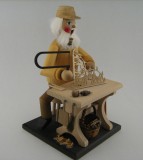 Decor Craciun fumator miniatura din lemn nefolosit