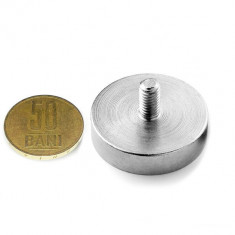 Magnet neodim oală D 32 mm filet exterior