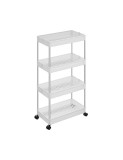 Cumpara ieftin Dulap de depozitare mobil, Songmics, Alb, KSC10WT, 40 x 22 x 86 cm