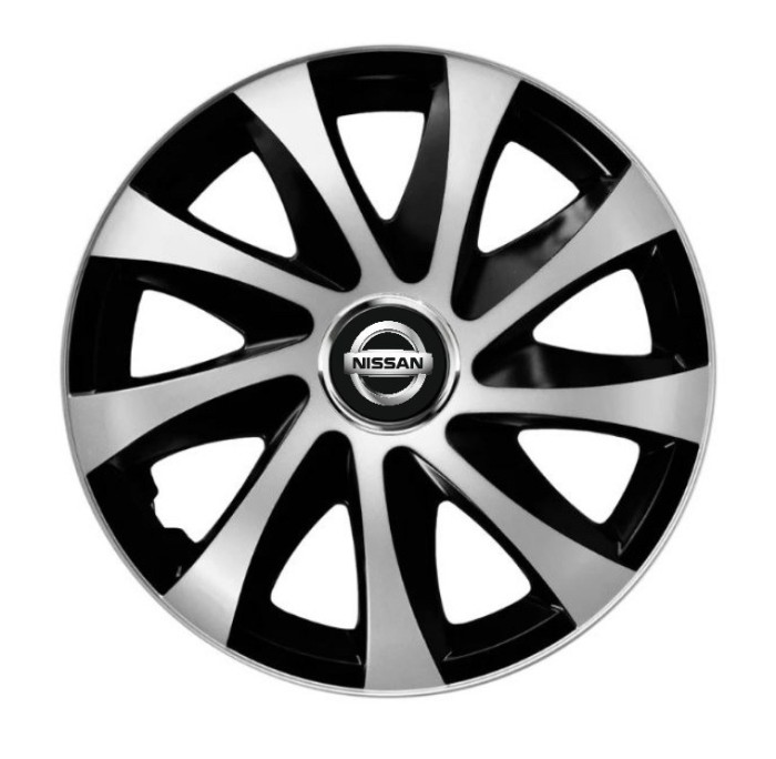 Set 4 capace roti Drift exrta Gri-Negru R16 pentru gama auto Nissan