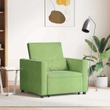vidaXL Sofa Pat Unilaterala cu roți Lysegr&oslash;nn 90 x 165 x 87 cm Catifea