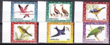 Grenada 1998 fauna pasari Craciun MI 3808-3813 MNH, Nestampilat