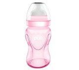 Biberon cu gura larga roz +6luni, 250ml, PUR