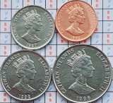 Set 4 monede Cayman 1, 5, 10, 25 cents 1987 - 1996 UNC - A028, America Centrala si de Sud