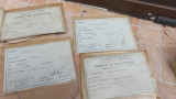 Set certificate de &icirc;nmatriculare perioada comunista vintage