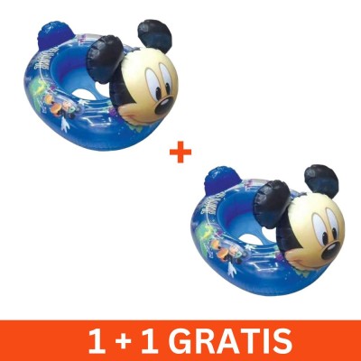 Colac gonflabil tip barcuta cu Mickey Mouse, vinil, 1+1 gratis foto