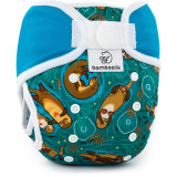 Bamboolik DUO Diaper Cover chiloței de protecție lavabili cu velcro Otters in Love + Turquoise