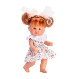 Cumpara ieftin Papusa Asivil - Bomboncin cu rochita cu guleras alb, 20 cm