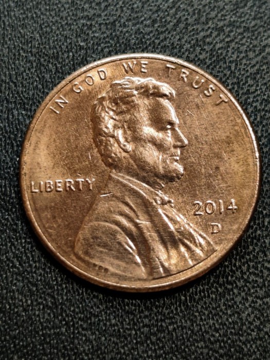 B 11 Moneda 1 Cent SUA 2014 D
