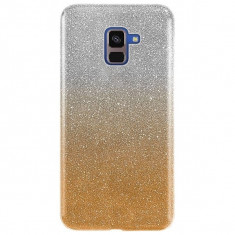 Husa Pentru SAMSUNG Galaxy A5 2018 / A8 2018 - Luxury Shining TSS, Argintiu/Auriu foto