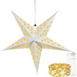 Stea LED 3D decorativa 60 cm, lumina calda, Ruhhy