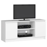 Comoda TV cu 2 usi si o polita, PAL laminat 16 mm, 120x40x55 cm, alb Household NewTrend