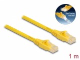 Cablu de retea RJ45 6A UTP Fast Tracing 1m Galben, Delock 80101