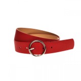 Curea dama, casual-eleganta, din piele ecologica, latime 3 cm, rosu - CRD001R, CK LEATHER