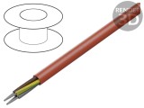 Cablu SiHF-J 4G1mm2 Cu litat silicon roșu 60-180&deg;C