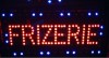 Reclama LED Frizerie, 50x25cm, Luminoasa, Dinamica, Animație, Interior, 230V, Rosu/Albastru