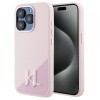 Husa MagSafe pentru Apple iPhone 15 Pro Max, Karl Lagerfeld, Silicone Shadow Metal Initial, Roz