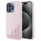 Husa MagSafe pentru Apple iPhone 15 Pro Max, Karl Lagerfeld, Silicone Shadow Metal Initial, Roz