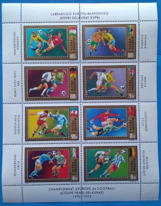 UNGARIA -1972-''FOTBAL'' Campionat European - Seria in Coala-MNH UNGARIA -1972-''FOTBAL'' Campionat European - Seria in Coala-MNH
