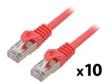 Patch cord F/UTP 6 litat CCA PVC roșu 0,25m 26AWG, Lanberg
