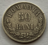 50 Bani 1873 Argint, Romania, VF