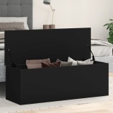 Gossi cutie de depozitare, negru, 102x35x35 cm, lemn prelucrat