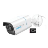 Cumpara ieftin Pachet camera de supraveghere cu Card MicroSD 64 GB, Reolink RLC 810A, rezolutie de 8MP (4K)